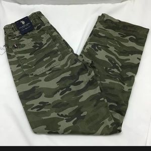 Camo Cargo Pants U S Polo Assn NWT Sz Junior's 3/4
